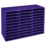 Alpine Industries ADI501-30-PUR Literature File Organizer 30 Compartment Cardboard