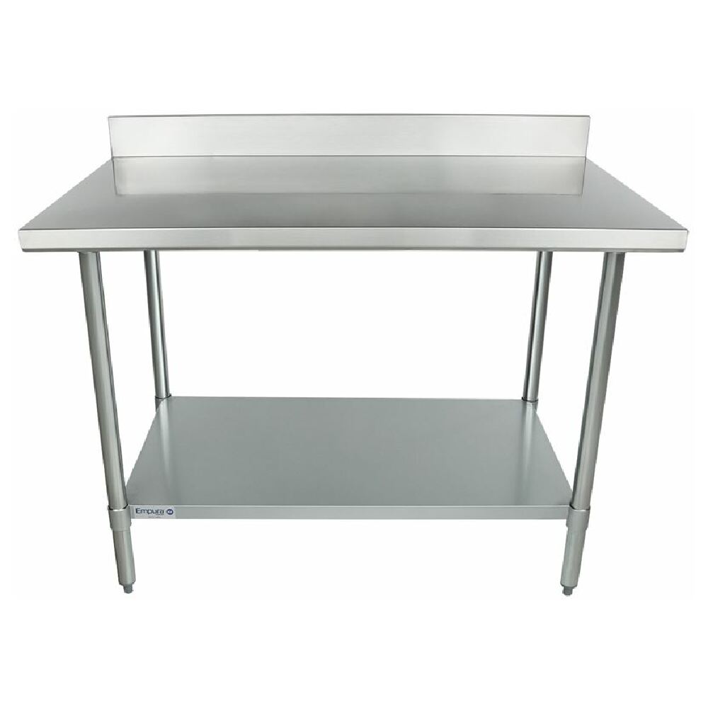 Empura Stainless WT4B3048 Empura STANDARD DUTY Work Table 30" X 48" 4 Inch Backsplash