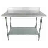 Empura Stainless WT4B3048 Empura STANDARD DUTY Work Table 30" X 48" 4 Inch Backsplash