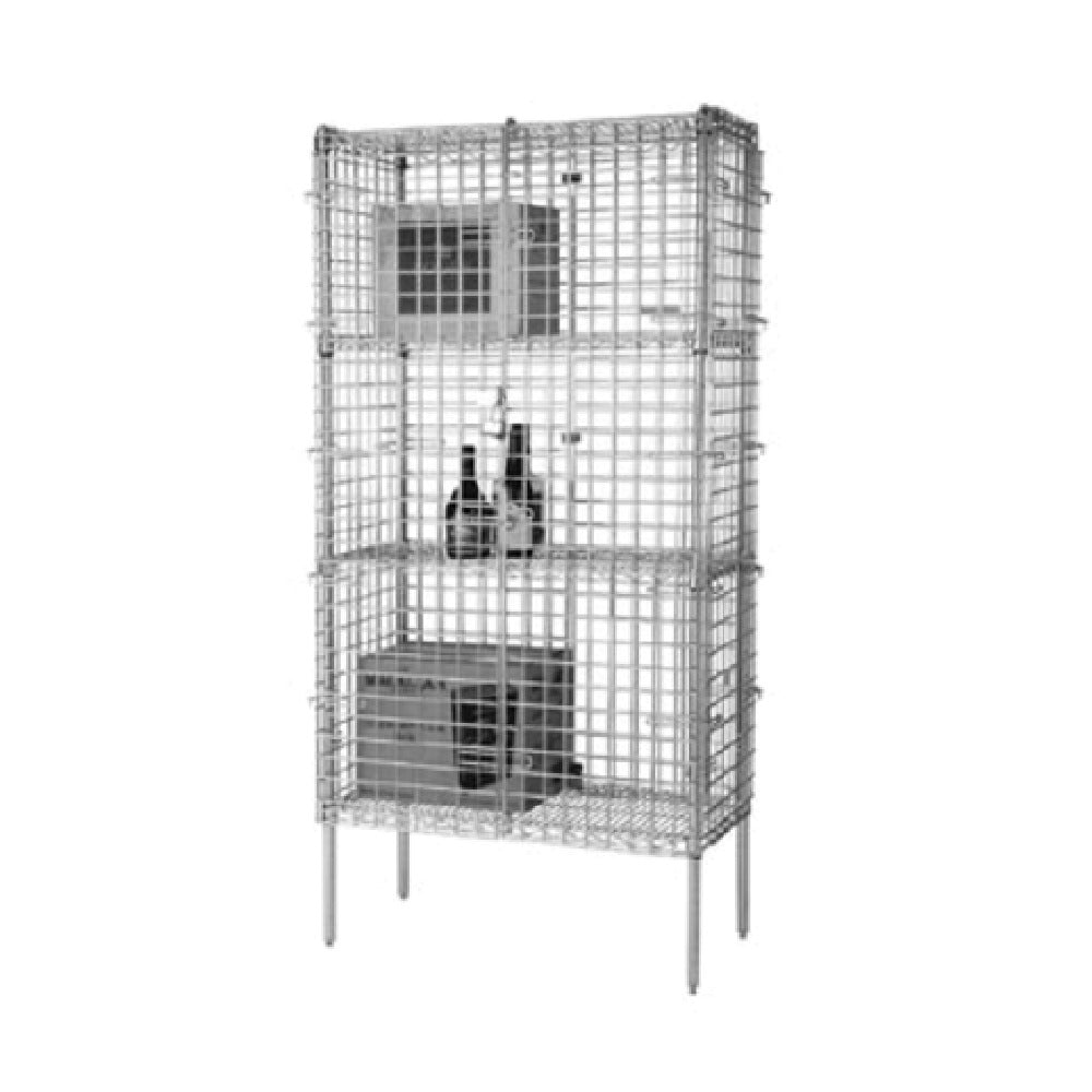 1880 Hospitality FSSEC1848 Focus Foodservice Security Cage Complete Stationary Kit