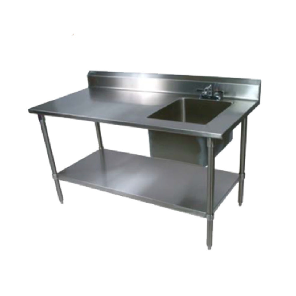 John Boos EPT8R5-3048GSK-R Work Table With Prep Sink 48"W X 30"D X 40-3/4"H Overall Size