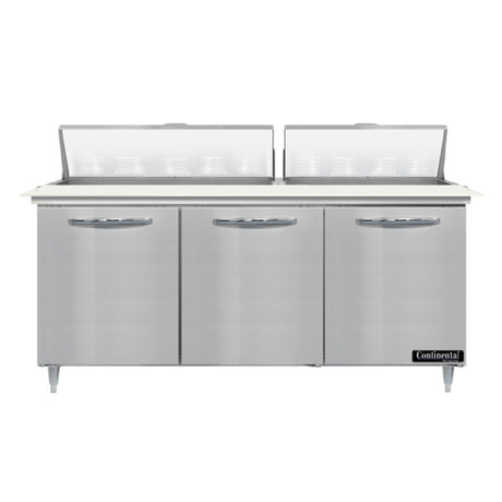 Continental Refrigerator D72N18C Designer Line Sandwich Unit 72"W Three-section