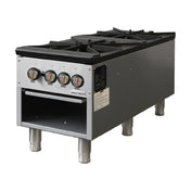 Winco NGSP-2 Spectrum™ Stock Pot Stove Gas (2) Three-ring Cast Iron Burner