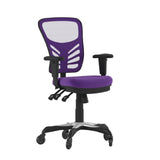 Flash Furniture HL-0001-PUR-RLB-GG Nicholas Swivel Task Chair 37" To 44-1/4" Adjustable Height