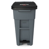 Rubbermaid 1971944 - BRUTE® Step-On Rollout Container, 32 Gallon Capacity, With Hinged Lid