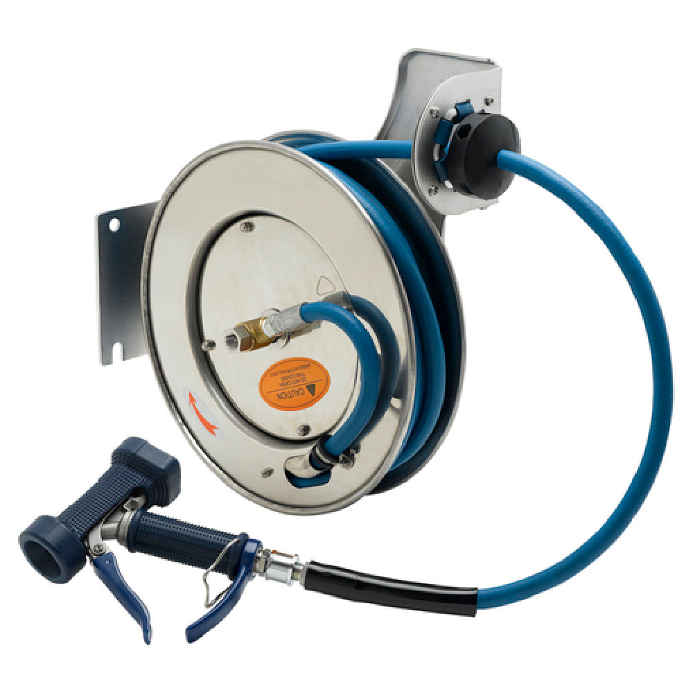 T&S Brass B-7133-07 Hose Reel System Open 1/2" X 35' Hose With Stainless Steel Front Trigger Spray Valve (with A 9/16" Orifice)