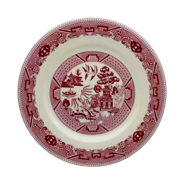 Cameo China 688-81 Pink Willow Rim Plate 8-1/4" Dia. X 1"H (21 Cm X 2.3 Cm)