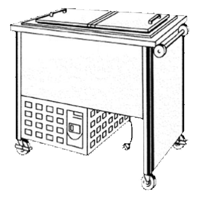 Caddy RF-302 Ice Cream Freezer 37"W X 26"D X 34"H Stainless Steel Cover