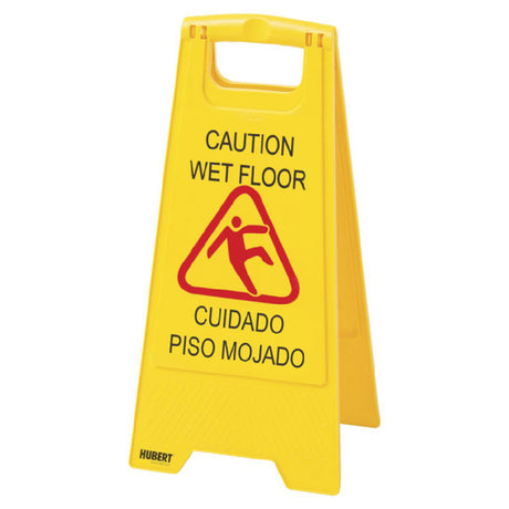 Hubert 54426 - Sign, "Caution Wet Floor", 12" X 23-1/2" X 25"H
