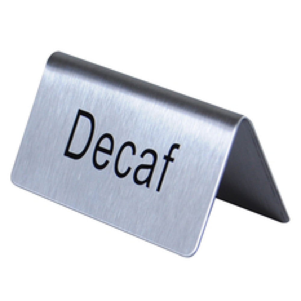 Thunder Group SLTS3153 Table Tent Sign "Decaf" 3"L X 1-1/2"H