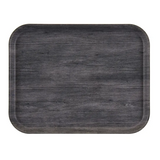 Cambro 1216DCET815 Décor Series Camtray® 16" X 12" Rectangular Charcoal Gray