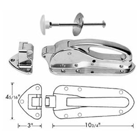 Premco 101F6-3/4 Latch Chrome W/fl Strike/ir