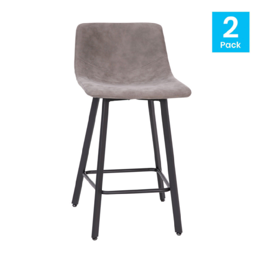 Flash Furniture CH-212069-24-GY-GG Caleb Stool Counter Height 24" Seat Height