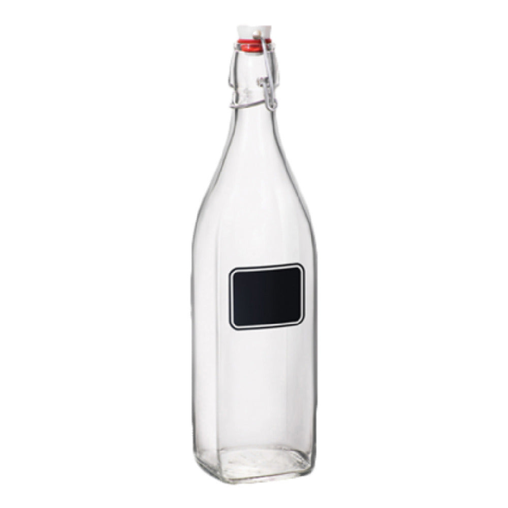 Steelite 4953Q816 Swing Top Bottle 8-1/2 Oz. (H 8-1/4" M 2-1/2" T 1-1/8" B 2") With Chalkboard Label