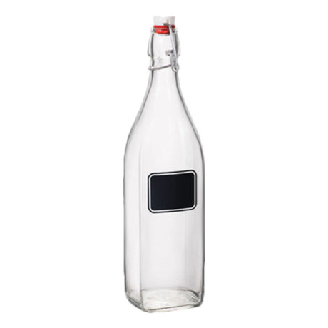 Steelite 4953Q816 Swing Top Bottle 8-1/2 Oz. (H 8-1/4" M 2-1/2" T 1-1/8" B 2") With Chalkboard Label