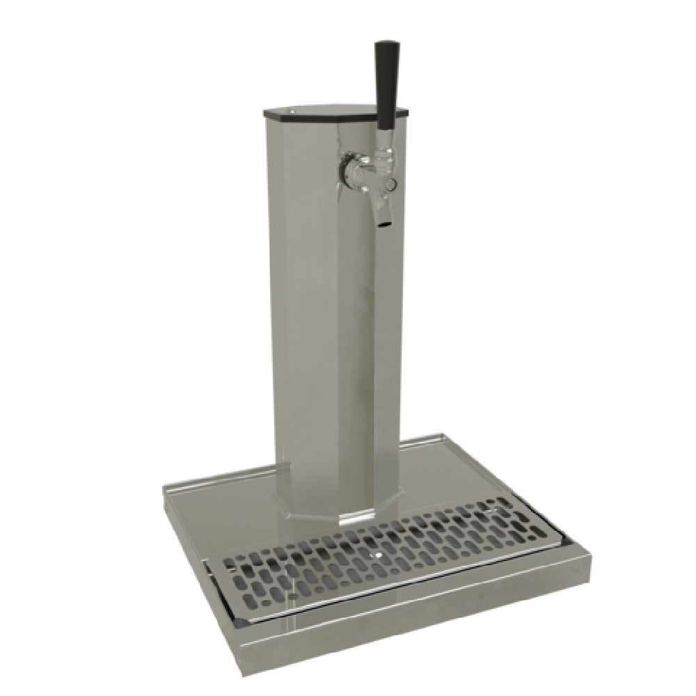 Glastender CT-1-MFR Column Draft Dispensing Tower Countertop (1) Stainless Steel Faucet (handle Not Included)