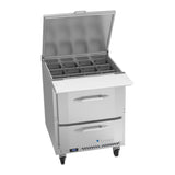 Victory VSPD27HC-12B-2 UltraSpec™ Series Big Top Sandwich Prep Table Powered By V-Core™