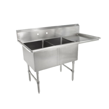 John Boos 2B184-1D18R-X "B" Series Sink 2-compartment 58"W X 23-1/2"D X 44"H Overall Size