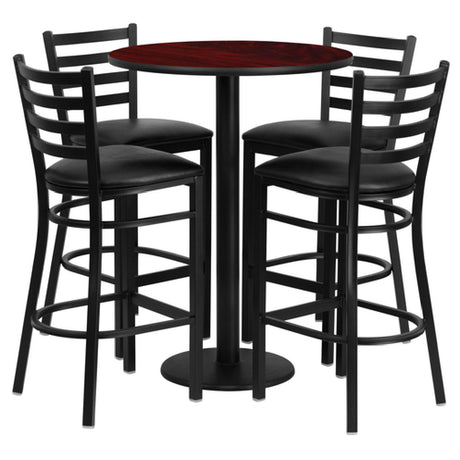 Flash Furniture RSRB1022-GG Table And Bar Stool Set Includes (1) 30" Dia. X 42"H Table