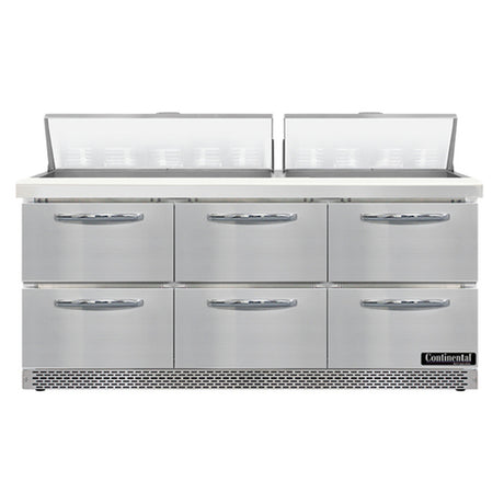 Continental Refrigerator SW72N18-FB-D Sandwich Unit Front Breather 72"W