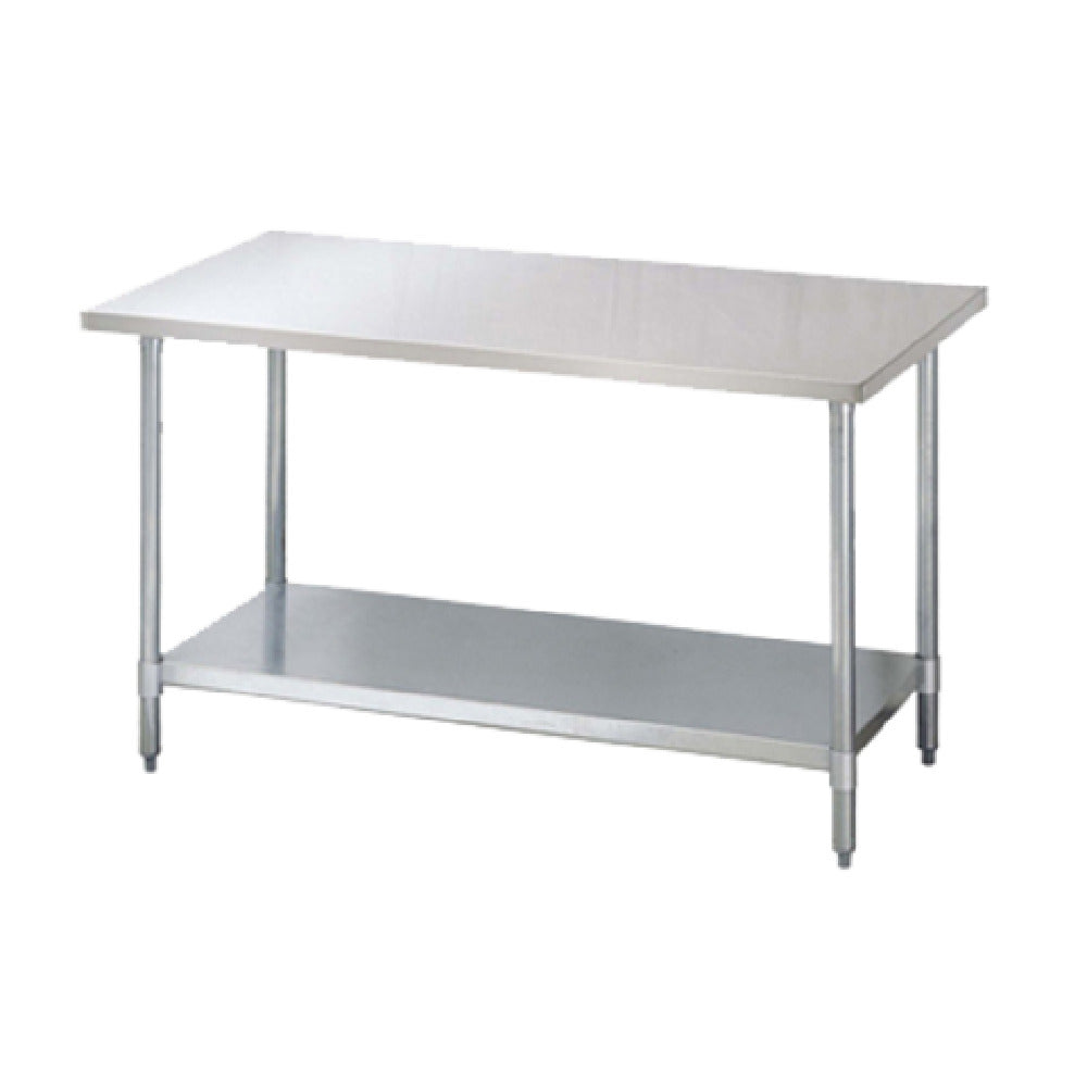 Turbo Air TSW-2424E Work Table 24"W X 24"D 18/430 Stainless Steel Flat Top With Turned Down Edges