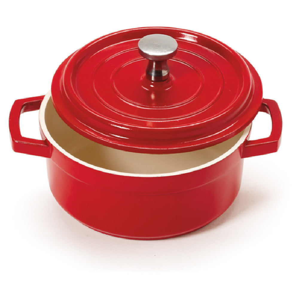 GET Enterprises CA-002-RW/CC Heiss™ Mini Induction Bistro Pot 8 Oz. (10 Oz. Rim Full) 4-1/4" Dia. X 1-3/4"H