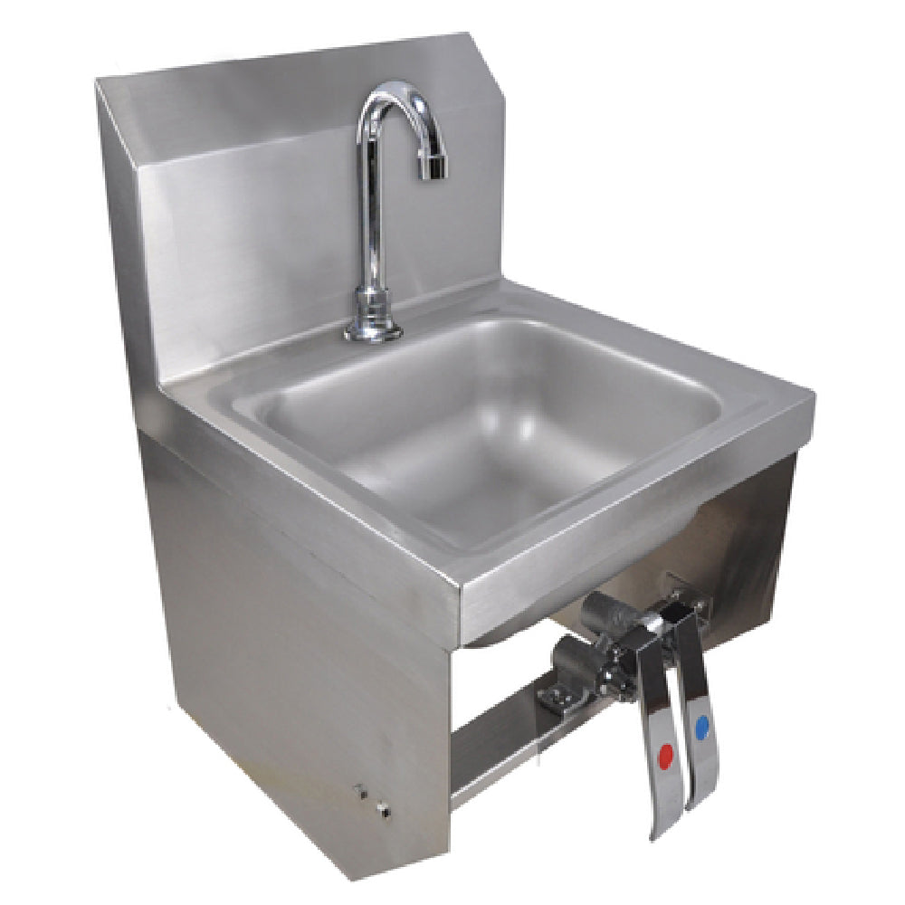 BK Resources BKHS-D-SS-1-BKK-PG Space Saver Hand Sink Wall Mount 9" Wide X 9" Front-to-back X 5" Deep Bowl