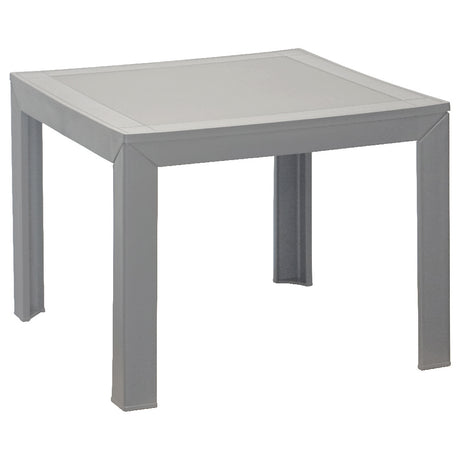 Grosfillex US089289 - Tucson Resin Low Table, 21.5"W X 21.5"D X 17"H, Solid Surface Design