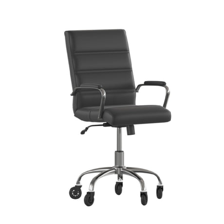 Flash Furniture GO-2286M-BK-RLB-GG Camilia Executive Swivel Office Chair 37" To 40-3/4" Adjustable Height