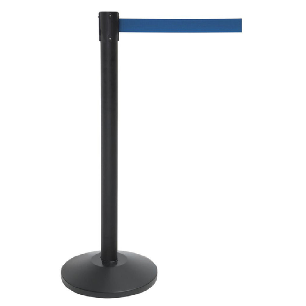 Hubert 51761 - Stanchion, Includes: (1) 40"H Post, (1) 14" Dia. Tapered 30 Lb. Base With Protective Rubber Floor Guards & (1) 7' Blue Belt