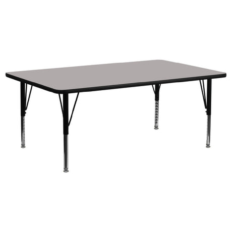 Flash Furniture XU-A3072-REC-GY-H-P-GG Activity Table 72"W X 30"D X 16-1/4" To 25-1/4" Adjustable Height