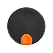 Tablecraft 12671 Decaf Lid 3.25" X 3.25" X 2" Orange Thumb Press