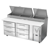 Victory VPPD72HC-6 - Pizza Prep Table, Powered By V-Core™, Two-section