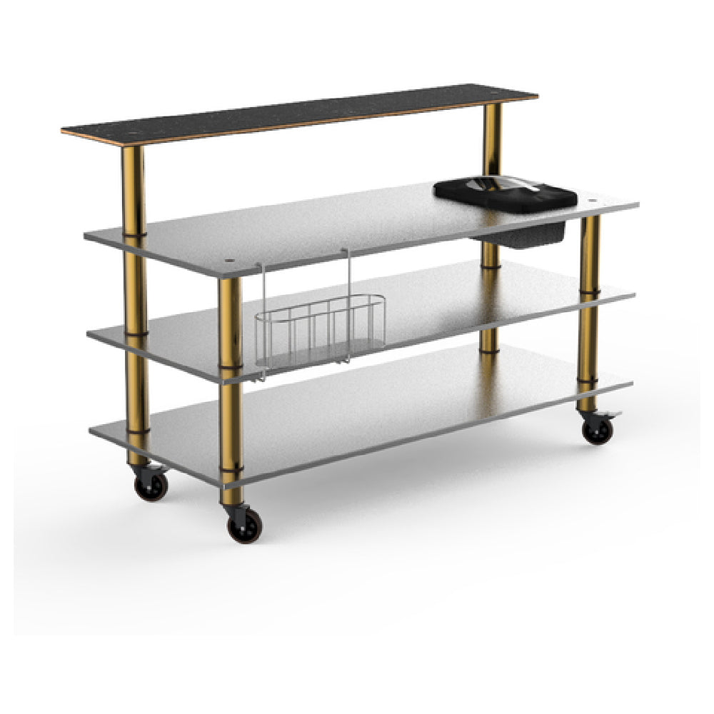 Steelite MGCMLC06MBXW Mogogo Buffet Solutions Modular ProBar Station 4-tier 71" X 40" X 47-1/2"H