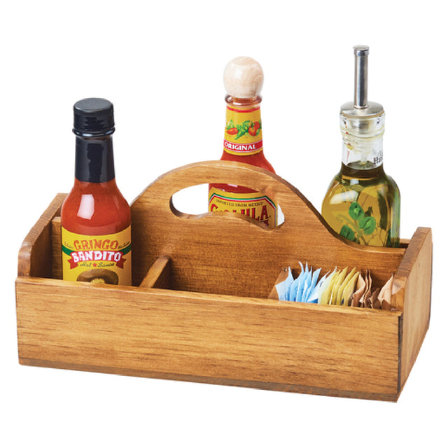 Cal Mil 3691-99 Madera Condiment Caddy 10-1/4"W X 5"D X 5-1/2"H (6) Section