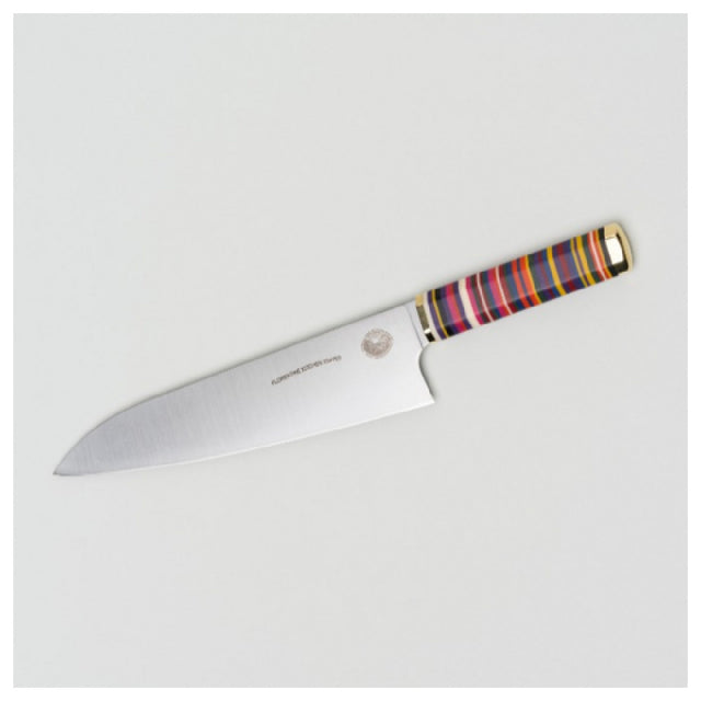 JB Prince Z452 FKK Gyuto Chef Knife 9.45" High Carbon Stainless Steel Brass Pommel And Bolster Handle