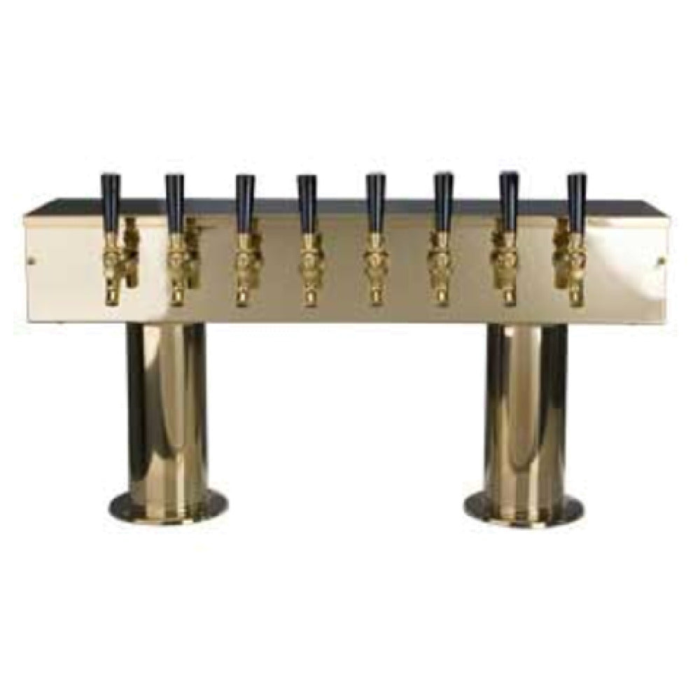 Micro Matic DPT48PVD Double Pedestal Draft Beer Tower Countertop 30"W X 15-9/16"H