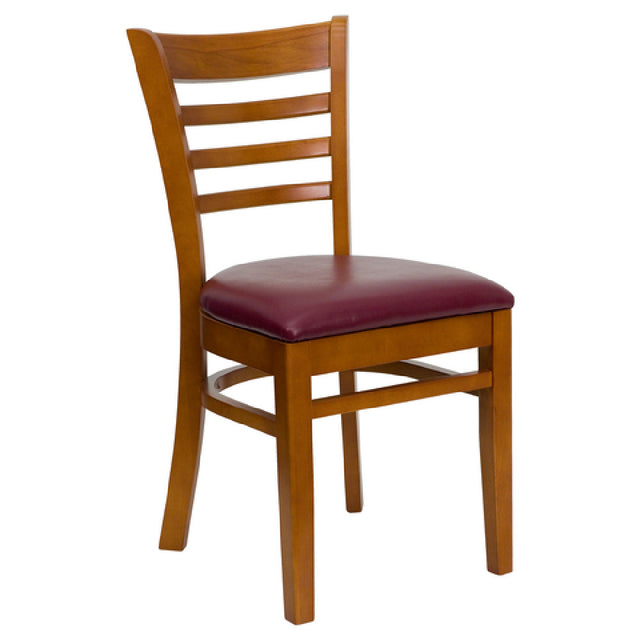 Flash Furniture XU-DGW0005LAD-CHY-BURV-GG Hercules Series Restaurant Chair Wood Ladder Back