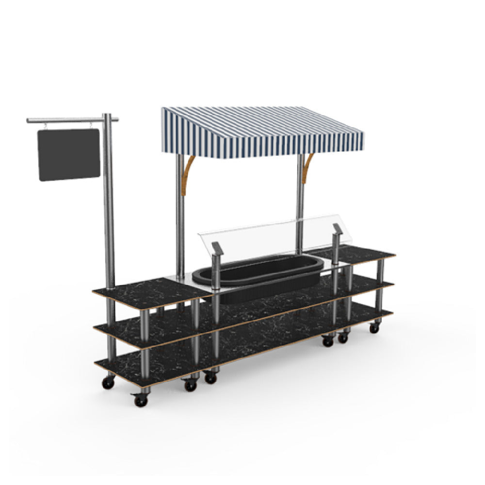 Steelite MGCMLA01MSWW Classic Canopy Cooling Station 130"W X 29 1/2"D X 96"H Mixed Materials