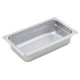 Winco SPJM-402 Steam Table Pan 1/4 Size 10-5/6" X 6-5/16" X 2-1/2" Deep