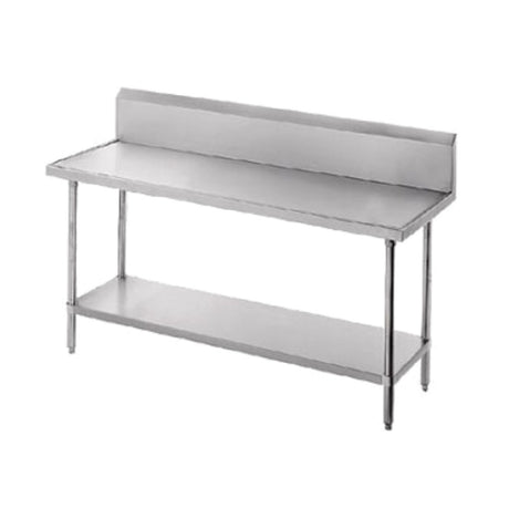 Advance Tabco VKG-309 Work Table 108"W X 30"D 14 Gauge 304 Stainless Steel Top With Countertop Non Drip Edge