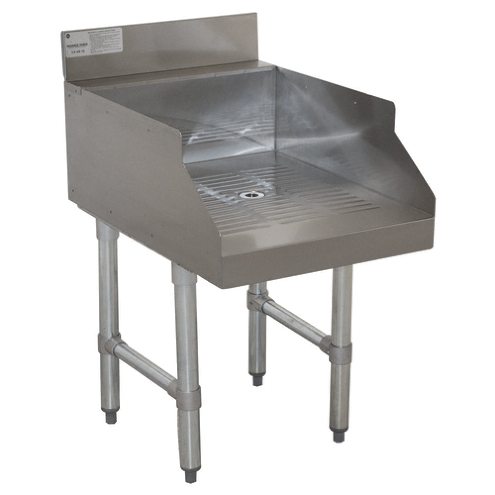 Advance Tabco CR-GS-18 Underbar Basics™ Recessed Drainboard Underbar For Glass Storage