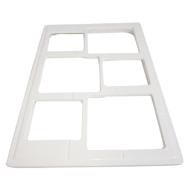 Bon Chef 52031WHTM E Z Fit Custom Cut Tile 12-3/4" X 20-13/16" With 6 Cutouts For (3) #9502 & (3) #9503