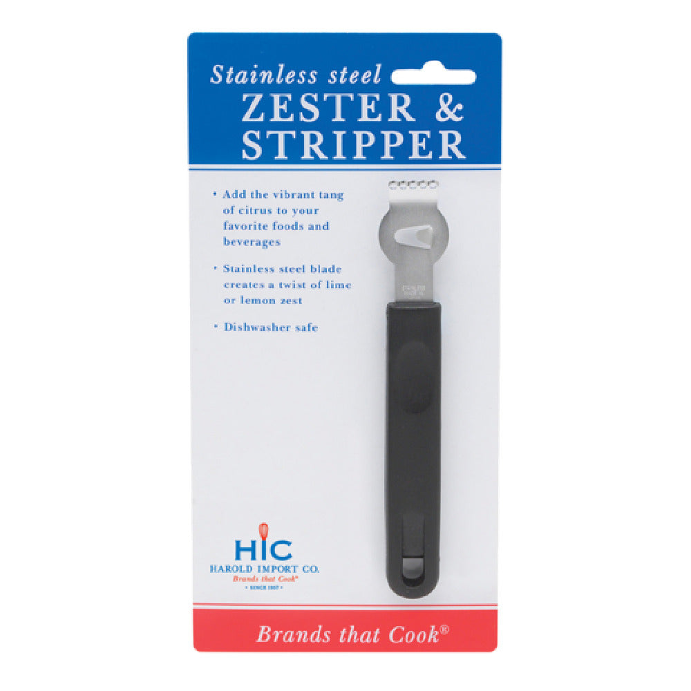 Harold Import Co. 900-33C HIC Lemon/ Lime Zester/Stripper Stainless Steel Blade Plastic Handle (carded)