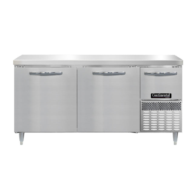 Continental Refrigerator DFA68NSS Designer Line Freezer Base Worktop Unit 68"W