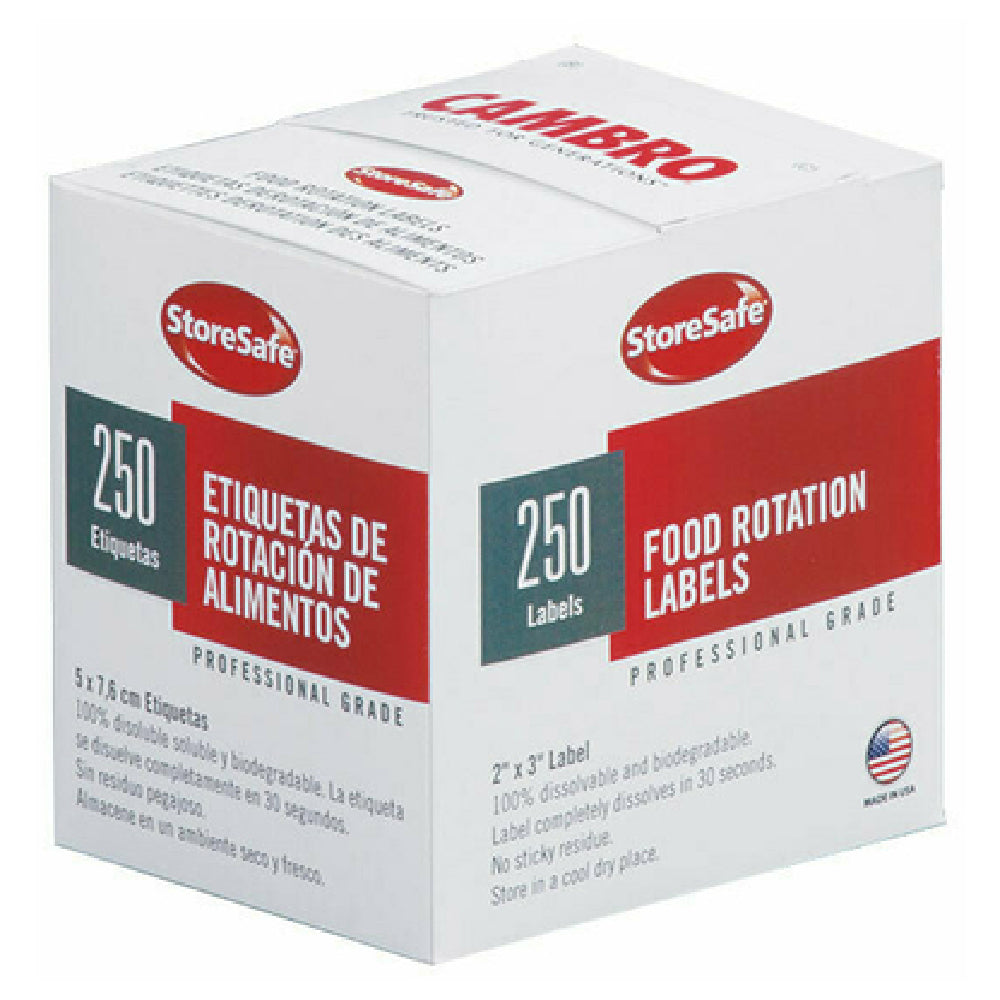 Cambro 23SLINB250 StoreSafe® Food Rotation Label 2" X 3" Blank