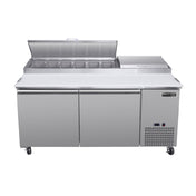 Maxximum MVPP70HC Maxx Cold V-Series Refrigerated Pizza Prep Table 66.8"W 20.3 Cu Ft