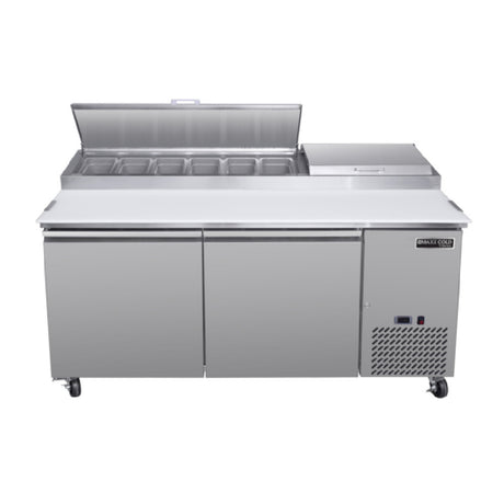 Maxximum MVPP70HC Maxx Cold V-Series Refrigerated Pizza Prep Table 66.8"W 20.3 Cu Ft