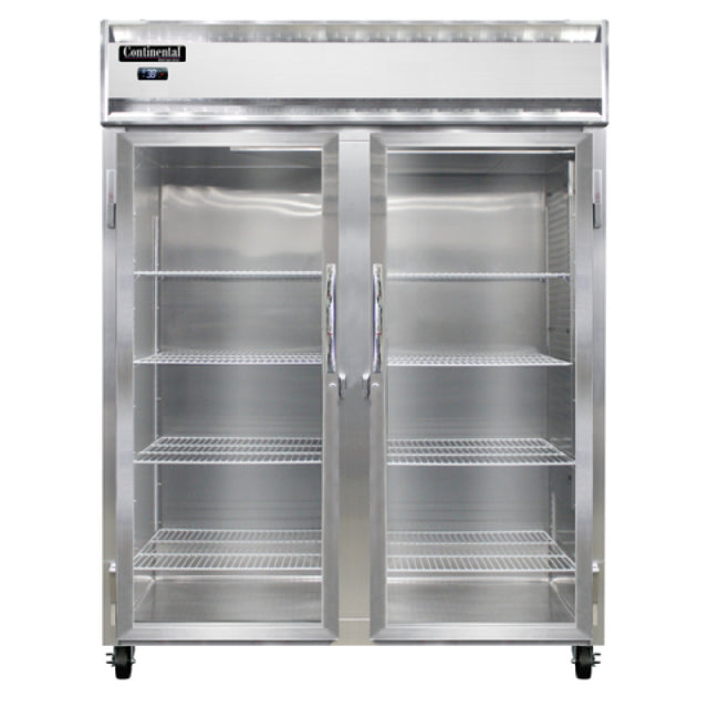 Continental Refrigerator 2RENSAPT-GD-SD Extra-Wide Refrigerator 52 Cu. Ft. Capacity