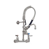 T&S Brass SMPF-8WLN-06-CR Mini Pre-Rinse Unit 8" Wall Mount Mixing Faucet Add-on Faucet